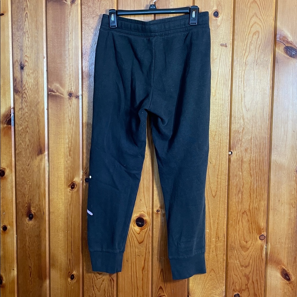 PINK Victoria's Secret Black Joggers with Pink Logo Size medium causal women's - Picture 4 of 5